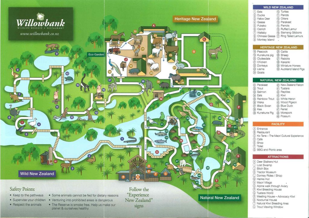 Christchurch Willowbank map KIE オセアニア